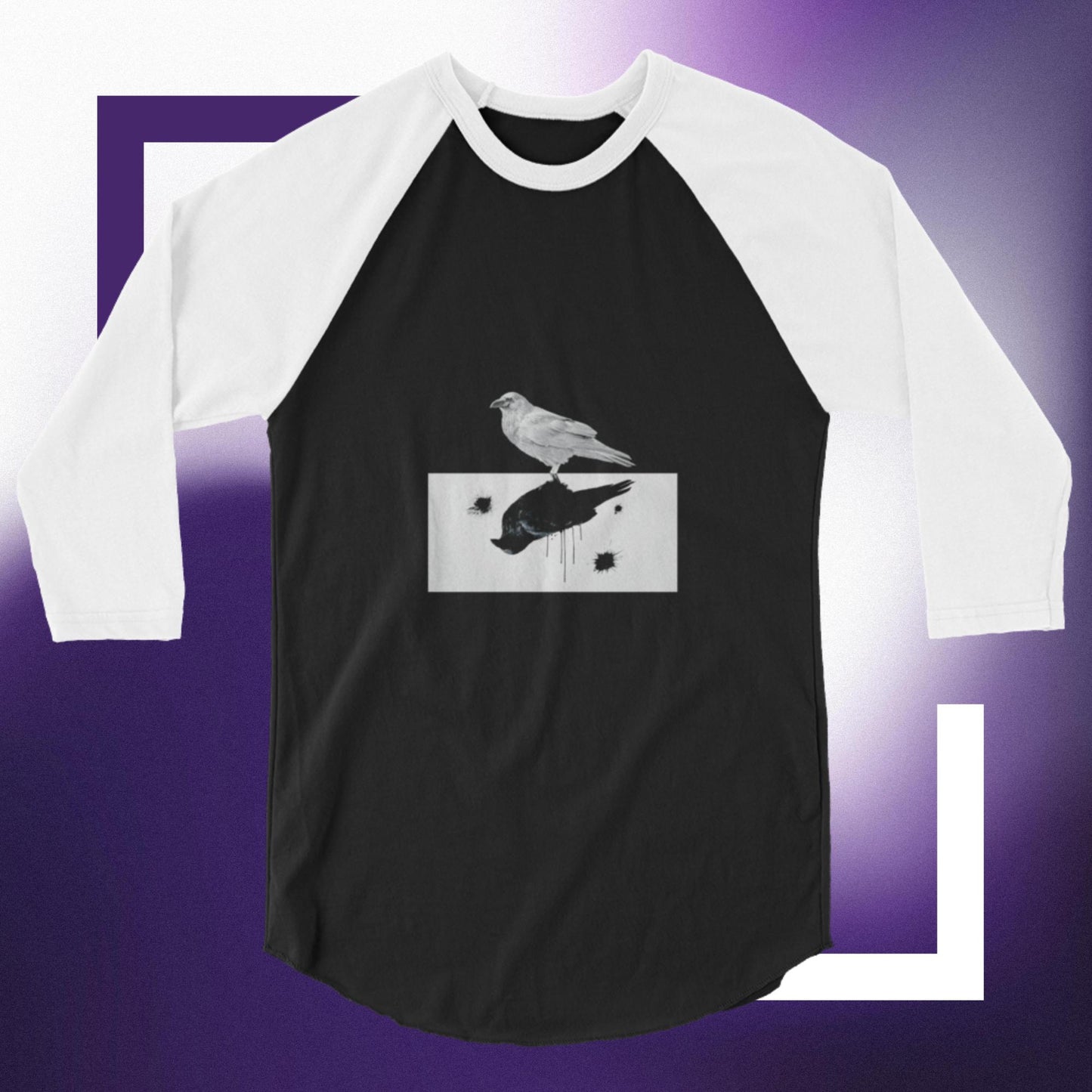 WHITE CROW BASEBALL T-SHIRT