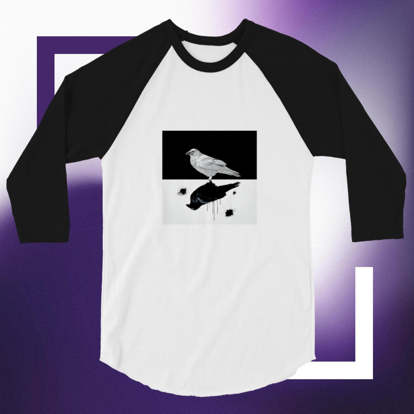 WHITE CROW BASEBALL T-SHIRT