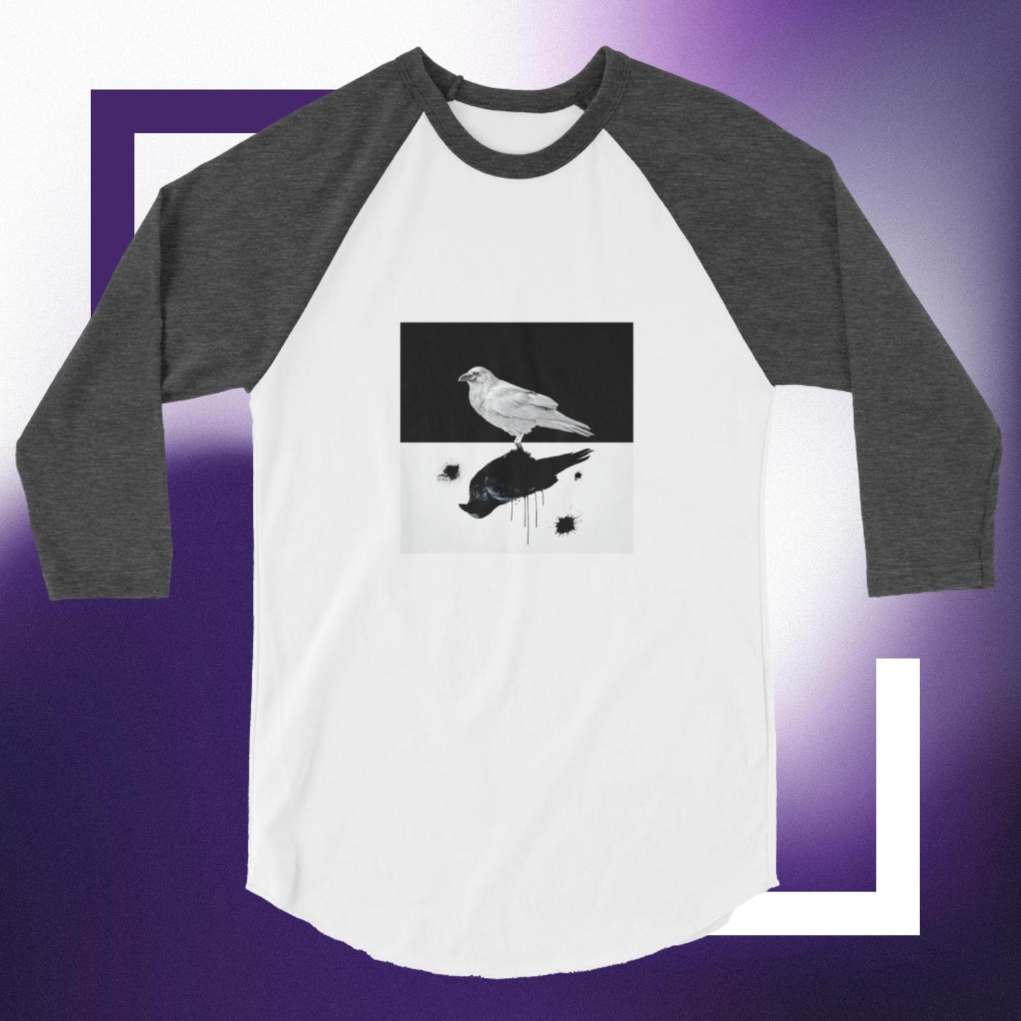 WHITE CROW BASEBALL T-SHIRT