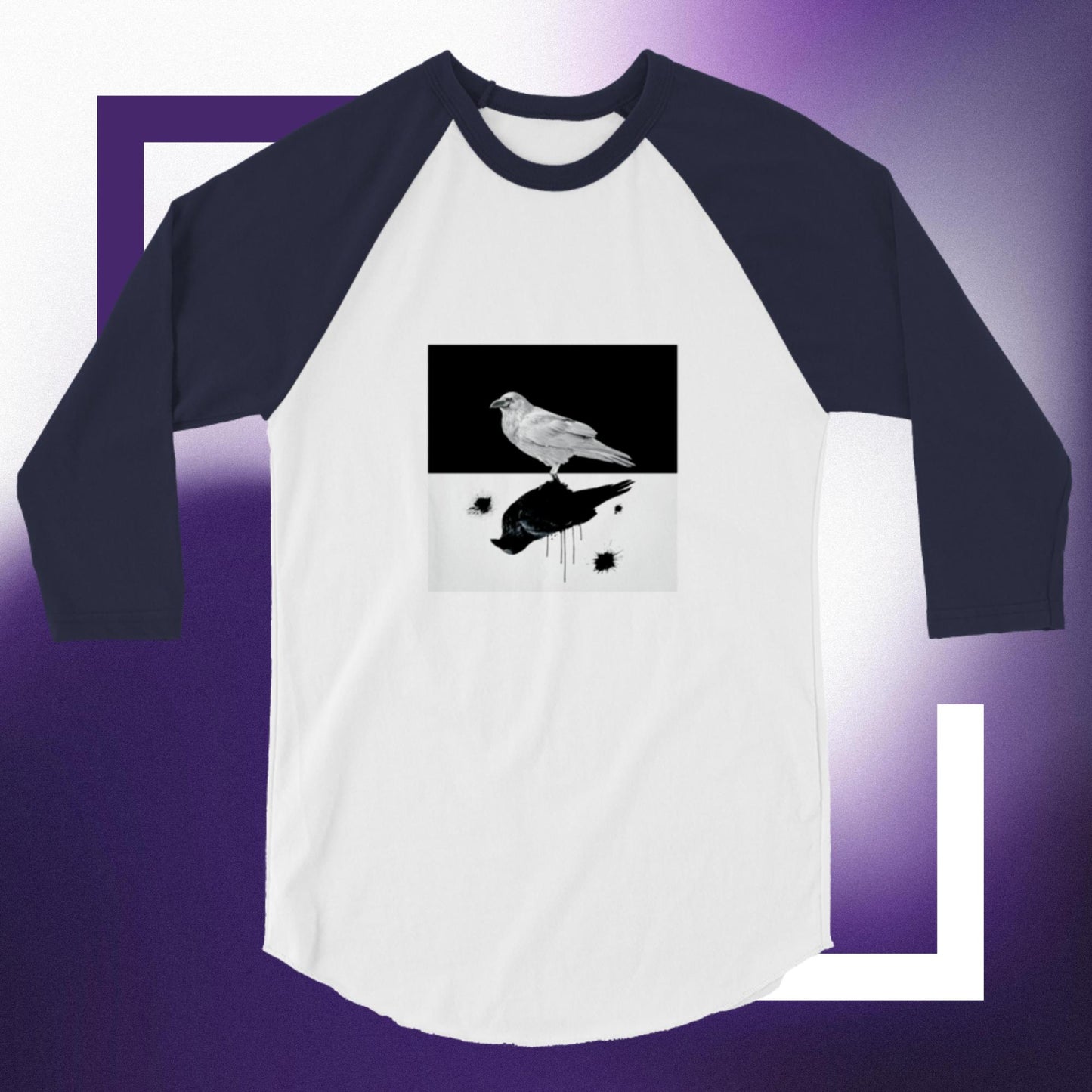 WHITE CROW BASEBALL T-SHIRT