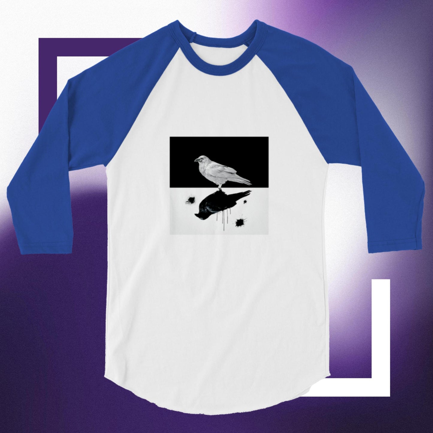 WHITE CROW BASEBALL T-SHIRT